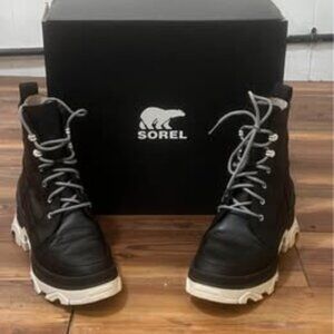 Women’s Sorrel Brex Bootlace WP Black Boots (9)